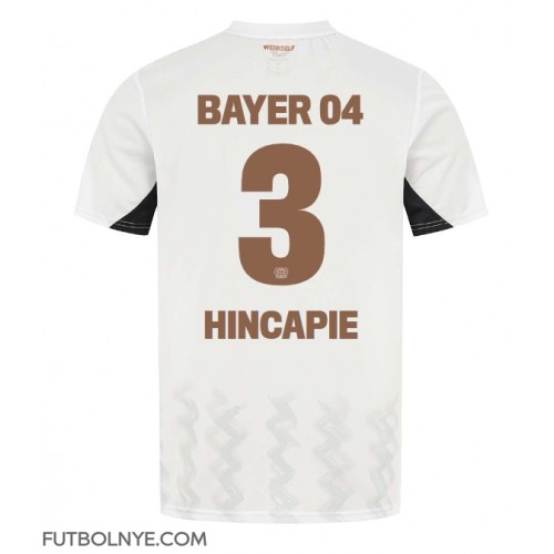 Camiseta Bayer Leverkusen Piero Hincapie #3 Visitante Equipación 2024-25 manga corta